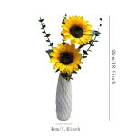 Kunstblumen Künstlicher Sonnenblumenstrauß, realistische Seidensonnenblumen mit grünen Blättern, künstliche Blumen in Keramikgefäßen für Partys für jeden Anlass