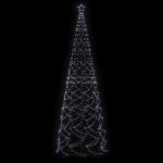 Mobili Weihnachtsbaum mit Kegel, kaltweiß, 1400 LEDs, 160 x 500 cm, Weihnachtsdekoration, Weihnachtsbaum, künstlicher Weihnachtsbaum, dünner Ständer