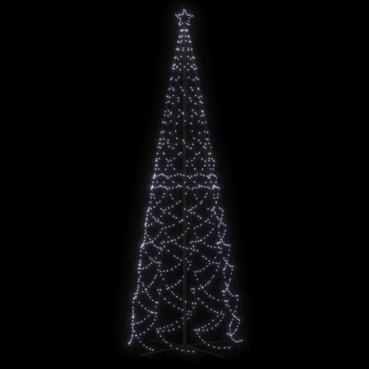 Mobili Weihnachtsbaum mit Kegel, kaltweiß, 1400 LEDs, 160 x 500 cm, Weihnachtsdekoration, Weihnachtsbaum, künstlicher Weihnachtsbaum, dünner Ständer