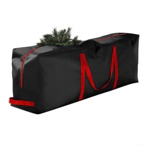 Weihnachtsbaum-Organisator, Große Weihnachtsbaum-Aufbewahrungstasche, 600D-Oxford-Stoff, künstliche Weihnachtsbaum-Aufbewahrungstasche(S Black)