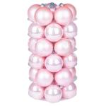 Inge Glazen , mooie van glas, 30 ballen in doos, kerstboomversiering, kerstboomballen (Lovely Magnolia sterren, roze)