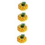 4 Stück Kürbishandwerk Kürbis-Tischdekoration Kürbis im Herbst Kürbis ernten Halloween Dekoration Herbst Dekoration Kürbis Ornament bastelset Halloween-Tischakzent Wohnkultur