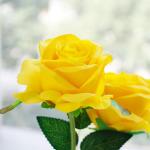 10 stuks gele rozen, kunstzijden bloemen, rozen met stelen, doe-het-zelf, bruiloft, boeket, thuis, kantoor, bruiloftsarrangementen (geel)