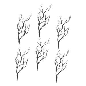 6 stuks Halloween-decoratie-simulatietakken, emulatietakken, vervalsing, Halloween-party, Halloween-decoratie, herfstdecoratie, slinger, boomtakken, zelf maken, kunststamdecoraties