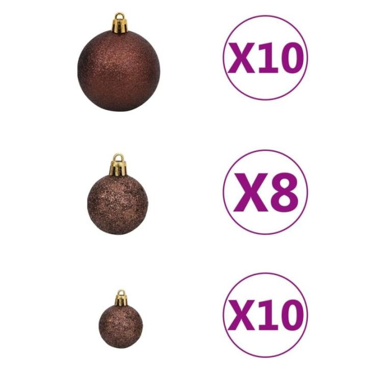 Künstlicher Weihnachtsbaum Klappbar Christbaum Kunstbaum Weihnachten Künstlicher Weihnachtsbaum Dekobaum Tannenbaum für Weihnachten Dekoration 300 LEDs & Kugeln 240 cm Grün und