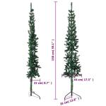 Künstlicher Weihnachtsbaum Grün 150 cm Höhe PVC-Material Halb-Weihnachtsbaum Platzsparend Wand Christbaum Innen- und Außenbereich Wirtschaftliche Weihnachtsdekoration Festliche