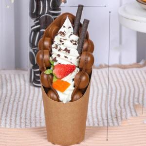2 Stück Simulation Ei Waffel Modell Display Probe Dessert Fake Bubble Waffel Essen-qiaokeli