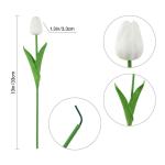 Kunsttulpen van latex, 12 stuks, neptulpen, voor thuis, kantoor, bruiloft, decoratie, wit