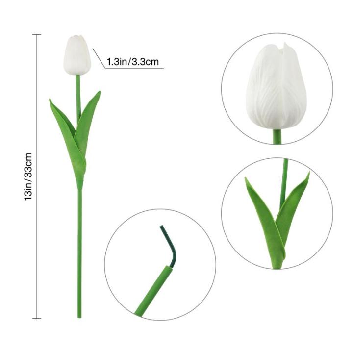 Kunsttulpen van latex, 12 stuks, neptulpen, voor thuis, kantoor, bruiloft, decoratie, wit