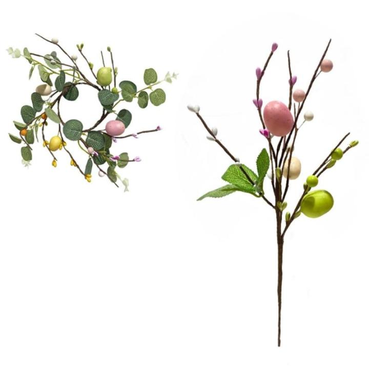 Ostern Baum Zweig Bunte Malerei Schaum Ei Kranz Pflanze DIY Ostern Dekoration