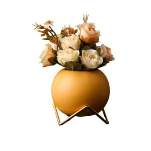Kunstblumen Künstliche Mini-Topfblumenpflanze, für drinnen und draußen, Zuhause, Küche, Büro, künstliche kleine Blume, Keramik-Blumentopf für jeden Anlass