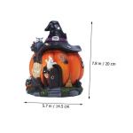 2 STK 115000 Kürbis- -dekor Spukhaus Nachtlichter Desktop-kürbisdekorationen Led-kürbislampen Kürbis-Ornamente Gartenkürbisstatue Mini Led-dekor Schreibtisch Lieferungen Harz