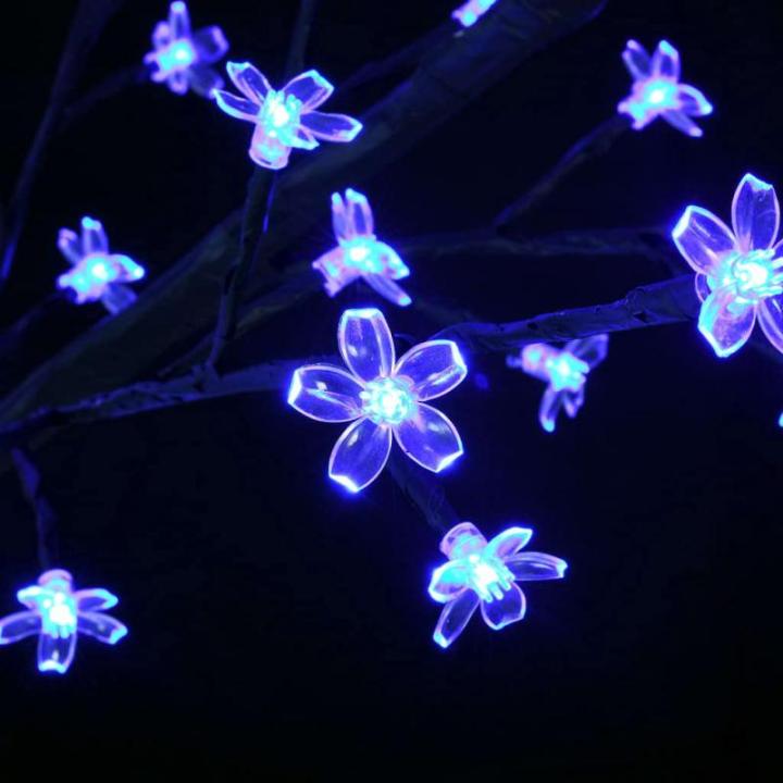 LED Weihnachtsbaum Lichterbaum Weihnachten Christbaum für Außenbereich geeignet 600 LEDs Blaues Licht Kirschblüten 300 cm