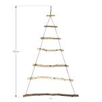 Houten boom kerstboom dennenboom wanddecoratie hangdecoratie om te versieren knutselen voor doe-het-zelf adventskalender Kerstmis Advent (natuur - 100 cm)