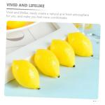 18 STK Mini-Zitronenimitat Miniaturen Obstladen-Zitronen-Dekor partydekorationen Mini-Spielzeug künstliche Zitronen bastelzeug Zitrone schmückt Zitronenornament PVC Yellow