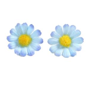 Kunstmadeliefjes, bloemkoppen, 50 stuks, , bloemkoppen, kleine bloemkoppen, decoratie, kleurrijke zijden bloemen voor bruiloft, feest, huis, doe-het-zelf knutselen, blauw