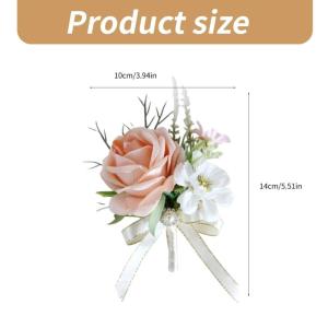 8er-Pack Ansteckblumen für Bräutigam und Braut, anspruchsvolle Ansteckblumen für die Hochzeit, Elegante Boutonniere-Accessoires für Brautjungfern