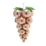 Künstlicher Trauben-Cluster, künstliche Trauben, Weihnachtsbaum, hängende Ornament, realistische künstliche Obstdekoration, Weihnachtsdekoration, 30 x 18 cm (Champagner)