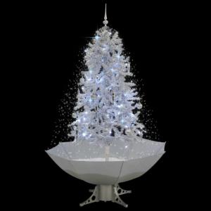 Wenjingqi-284336 Weihnachtsbaum mit Regenschirmständer, Weiß, 170 cm