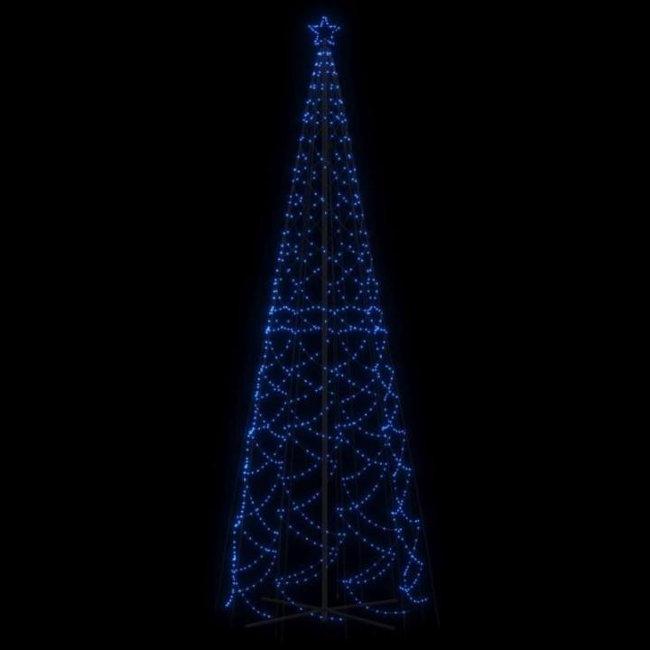 LED kerstboom kerstboom lichtboom kerstdecoratie verlichting buiten verlicht lichtketting outdoor kegelvorm blauw 1400 LEDs 160x500 cm