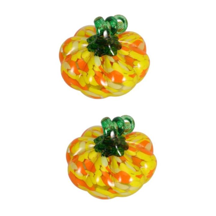 2st Kürbishandwerk Kürbis Ernten Thanksgiving-kürbis-Dekorationen Tisch-kürbis-Figur Herbsternte Kürbisdekor Kürbis-tischdekoration Kürbis-Requisite Kürbis Im Herbst Glas
