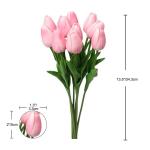 20 stuks kunstbloemen, kunstbloemen, tulp, kunstbloemen, tulp, bloemenboeket, latex, bloemen, zijde, tulp, real-touch, voor thuis, feest, bruiloftsboeket, tuindecoratie
