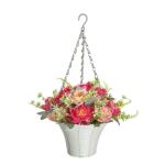 Hängende Blumenpflanze im Korb für Frühlingshochzeitsveranda-Gartenhöfe