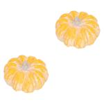 Feestdecoratie 2 Stuks -Decoratie Halloween Tafelaccent Herfst Porseleinen Mini-se Kunstmatige Simulatie Ornament Gesneden - Decor Halloween Pompoenen