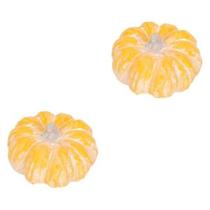 Feestdecoratie 2 Stuks -Decoratie Halloween Tafelaccent Herfst Porseleinen Mini-se Kunstmatige Simulatie Ornament Gesneden - Decor Halloween Pompoenen