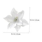 15St Weihnachtsblume Hohle Weihnachtssternblume Künstliche Blumen des Weihnachtssterns künstliche blüten Artificial Simulationsblume Weihnachtsbaumblume Plastik Silver