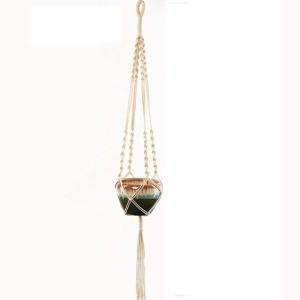 Handgemaakte Macramé Bedrijfshanger Bloem / Pot Hanger Pot Vak voor Wanddecoratie Count/Tuin Pothouder voor Planten (Kleur: DTC1012)