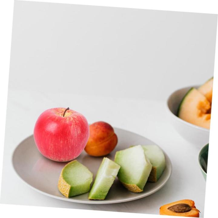 4 Sätze Künstlicher Apfel Künstliches Obstdekor Realistisches Fruchtmodell Fengshui-äpfel-Figur Simuliertes Apfelmodell Naturgetreue Fruchtdekore Modelle Harz Rot 5 Stück * 4