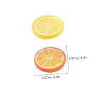 5 Sätze Nachahmung Einer Zitronenscheibe Gefälschte Himbeere Künstliche Zitronenscheiben Dekorationen Künstliche Fruchtscheiben Gemüse Obstscheiben Kalk PVC 24 Stück * 5