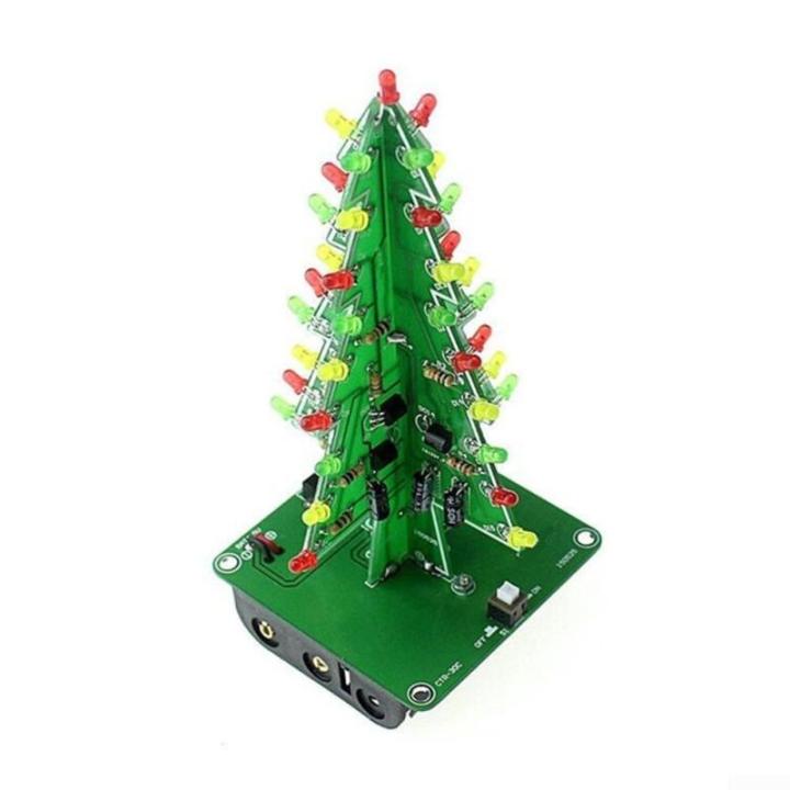 3D-Weihnachtsbaum-LED-Bausatz zum Selbermachen, LED-Weihnachtsbaum, Leiterplatte, Montageset (3 Farben)