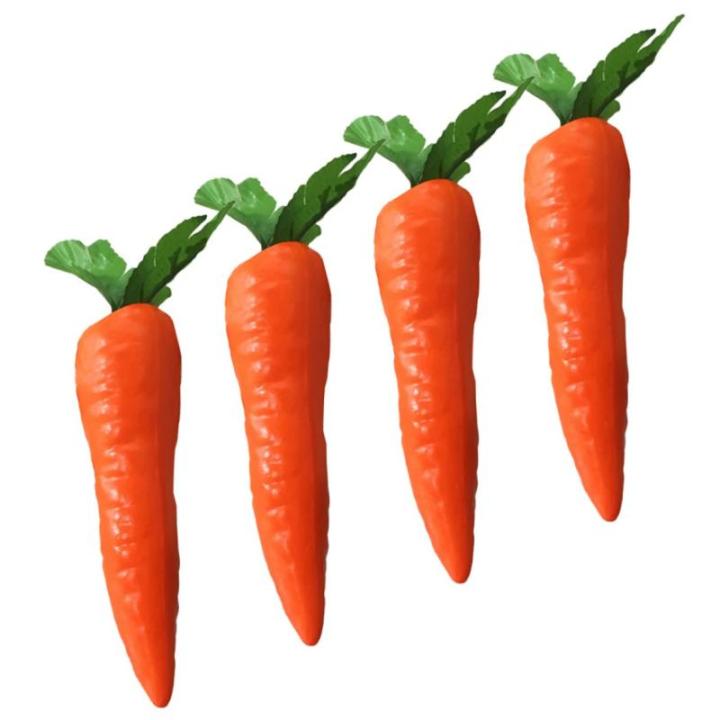 4 Sätze 4 Sets Künstliche Karotten Dekorative Karotten Karottendekorationen Ostern Simulation Mini Karotten Ostern Karotten Lebensmittel Spielzeug Gemüse 4 Stück * 4