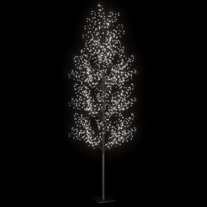 LED Weihnachtsbaum Lichterbaum Weihnachten Christbaum für Außenbereich geeignet 1200 LEDs Kaltweißes Licht Kirschblüten 400 cm