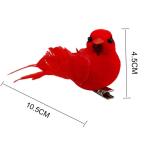 Rode kardinaal, kerstboomdecoratie, vogelknutselset voor boom, huis, tuin, feestdecoraties in de open lucht, 2-10 stuks