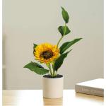 Kunstblumen Künstliche Sonnenblumen-Topfpflanzen, gelbe Kunstblume, für Flora-Arrangement, Küche, Büro, Tisch, Schreibtischdekoration für jeden Anlass
