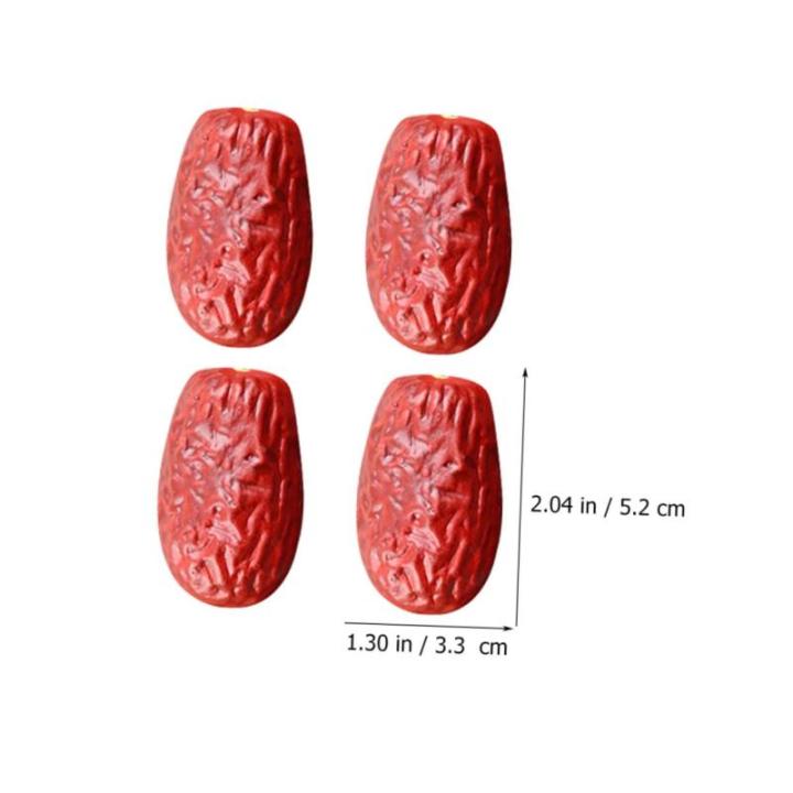 5 Sätze Simulierte Jujube Simulationsfrucht Schrankdekor Falsches Datum Vasendekor Hochzeitsdeko Hochzeits Dekoration Künstliches Rotes Datum Künstliche Jujube PVC 30 Stück * 5