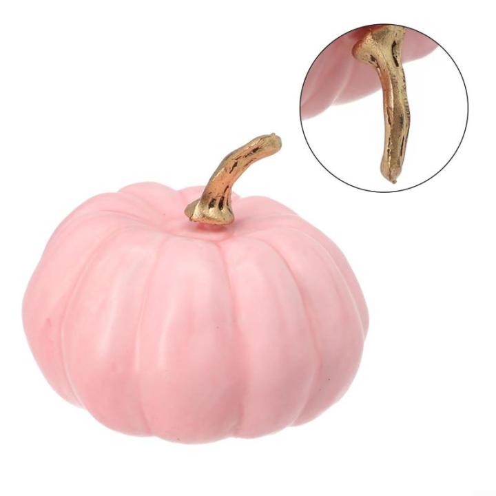 Künstlicher Jute-Kürbis für Thanksgiving-Dekoration, verschönern Sie mühelos die Herbstästhetik Ihres Hauses (Rosa)