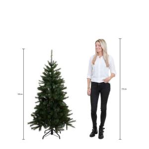 788040 Kunstkerstboom Forest Frosted Pine Hoogte 155 cm Diameter 119 cm, Takken 618, groen