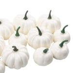 12 stuks kunstpompoenen, decoratieve pompoen, kunstplantset voor Halloween, decoratie, herfstdecoratieset, 6 groot + 6 klein