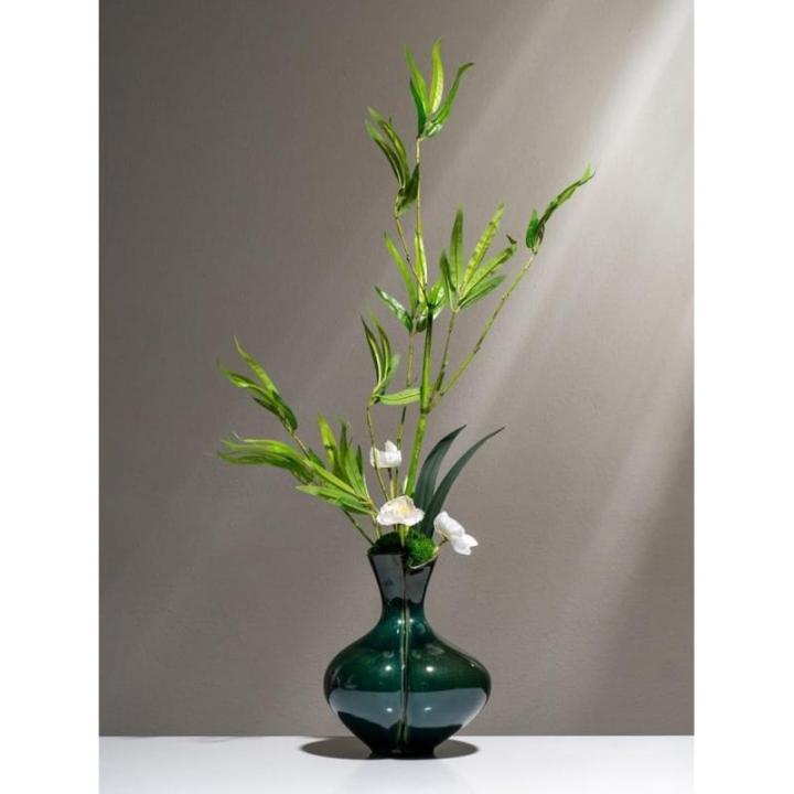 Kunstblumen Künstliche Blumen in Keramikvase – Simuliertes Grünpflanzen-Arrangement für den Hauseingang, als Tafelaufsatz im Wohnzimmer für jeden Anlass