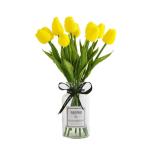 Kunstblumen Künstliche Blumen, Tulpe mit Vase, künstliche Pflanzen, künstliche Pflanzen für Heimdekoration – Seidenblumen-Arrangement für Partys für jeden Anlass