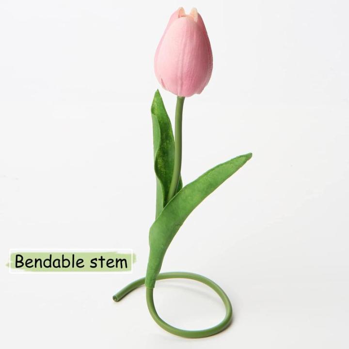 20 stuks kunstbloemen, kunstbloemen, tulp, kunstbloemen, tulp, bloemenboeket, latex, bloemen, zijde, tulp, real-touch, voor thuis, feest, bruiloftsboeket, tuindecoratie