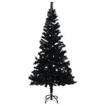 Wiederverwendbar Künstlicher Weihnachtsbaum Beleuchtung und Kugeln 150 cm H Christmas Tree Weihnachtsbaum Home Tannenbaum Weihnachtsdeko Christbaum Kunstbaum Halloween PVC Schwarz