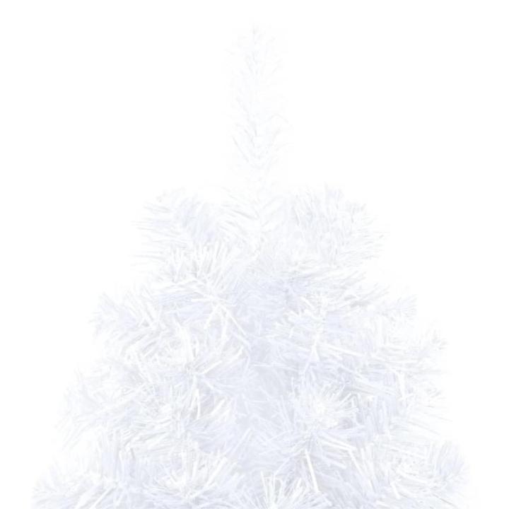 Künstlicher Halb-Weihnachtsbaum Beleuchtung Kugeln Weiß 240 cmWeiß und Rose