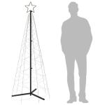Mobili Weihnachtsbaum mit Kegel, warmweiß, 200 LEDs, 70 x 180 cm, Weihnachtsdekoration, Weihnachtsbaum, künstlicher Weihnachtsbaum, dünner Ständer