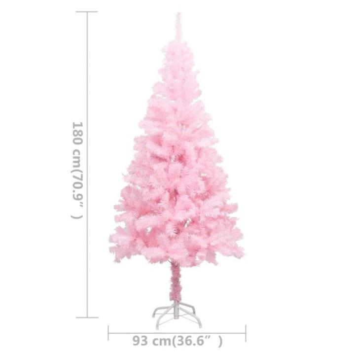Wiederverwendbar Künstlicher Weihnachtsbaum mit Beleuchtung und Kugeln 180 cm H Christmas Tree Tannenbaum Weihnachtsdeko Christbaum Kunstbaum Halloween Weihnachtsbaum PVC und Stah