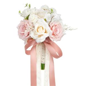 Eleganter künstlicher Rosen-Hochzeitsstrauß, moderner künstlicher Blumenstrauß, Party-Blumencluster für Hochzeitsfeiern